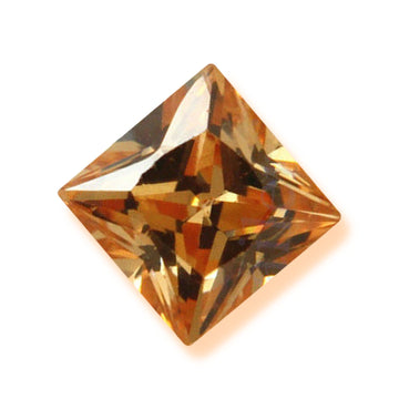 Princess Cut Champagne CZ Loose Gemstones